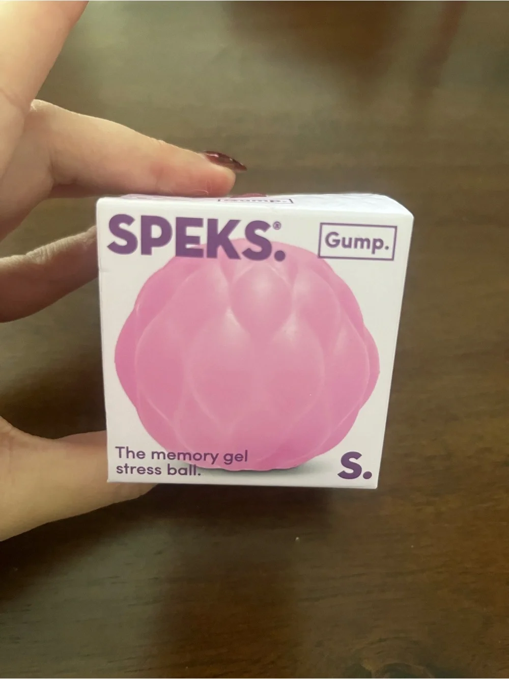 Gump Pink Memory Gel Stress Ball speaks